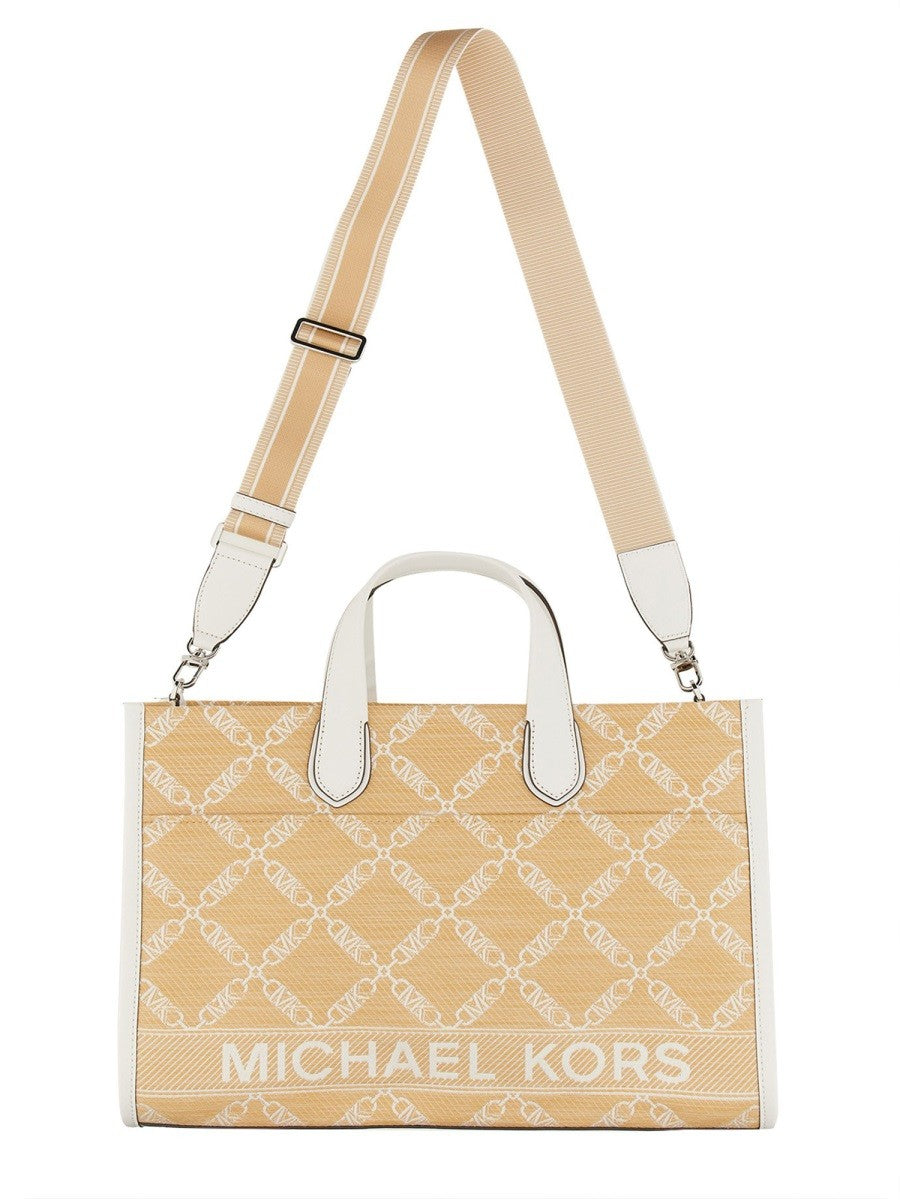 Michael Kors Gigi Shopper Large – Beige / Wit