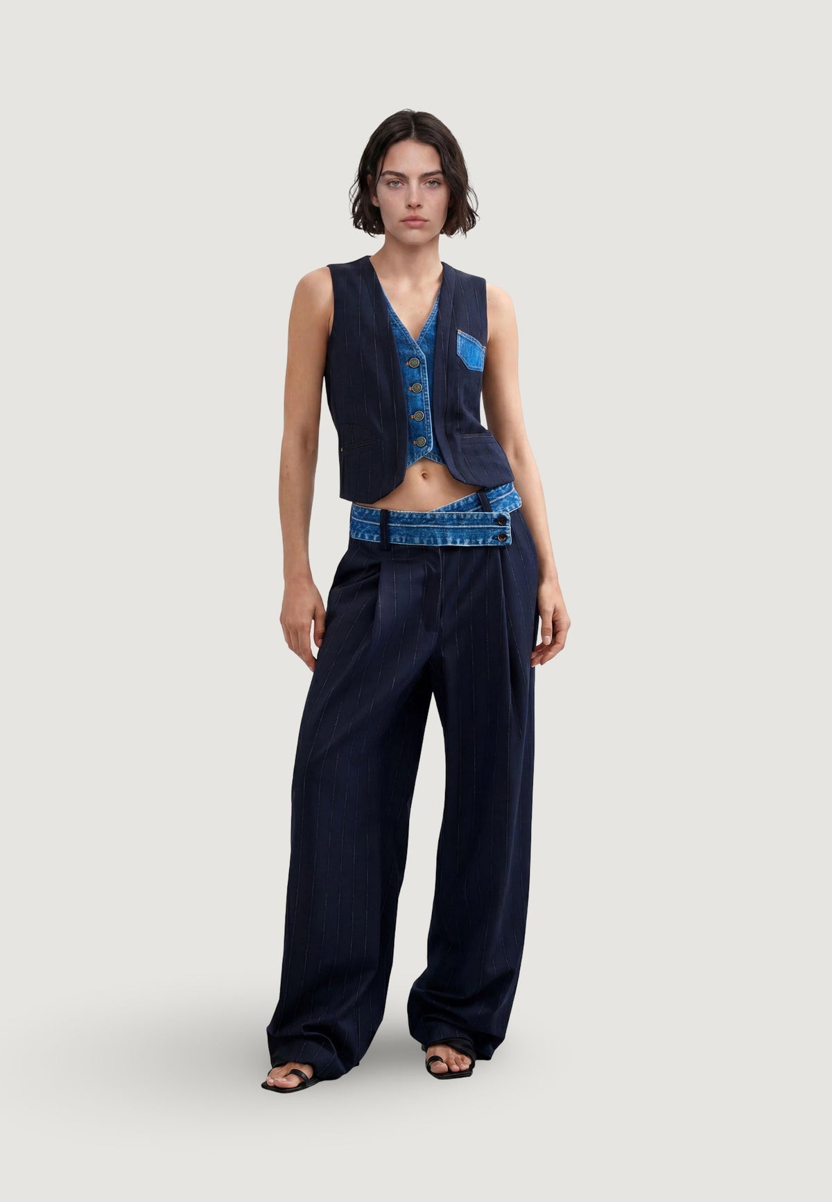 Desigual Diplo Doble Gilet – Marineblauw