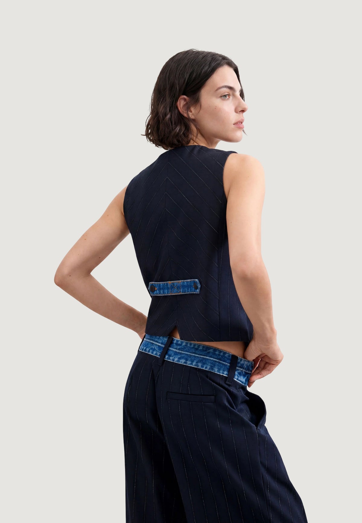 Desigual Diplo Doble Gilet – Marineblauw