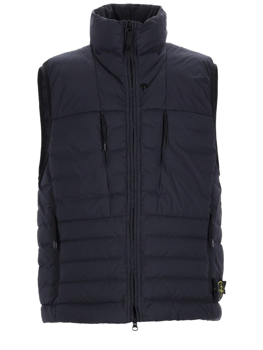 Stone Island Seamless Tunnel Donsbodywarmer – Marineblauw