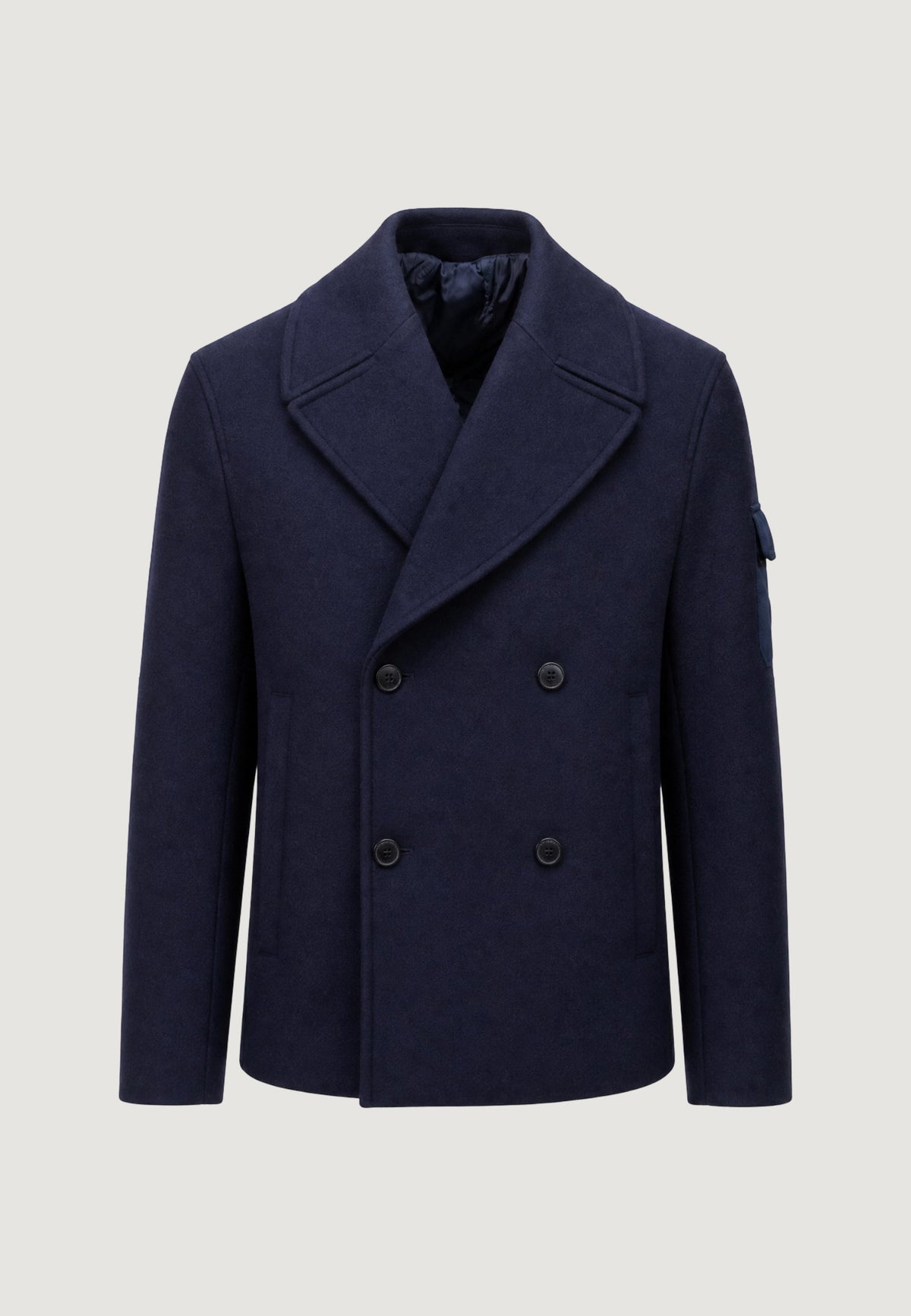 Armani Exchange Jas van Wolmix met Revers – Marineblauw