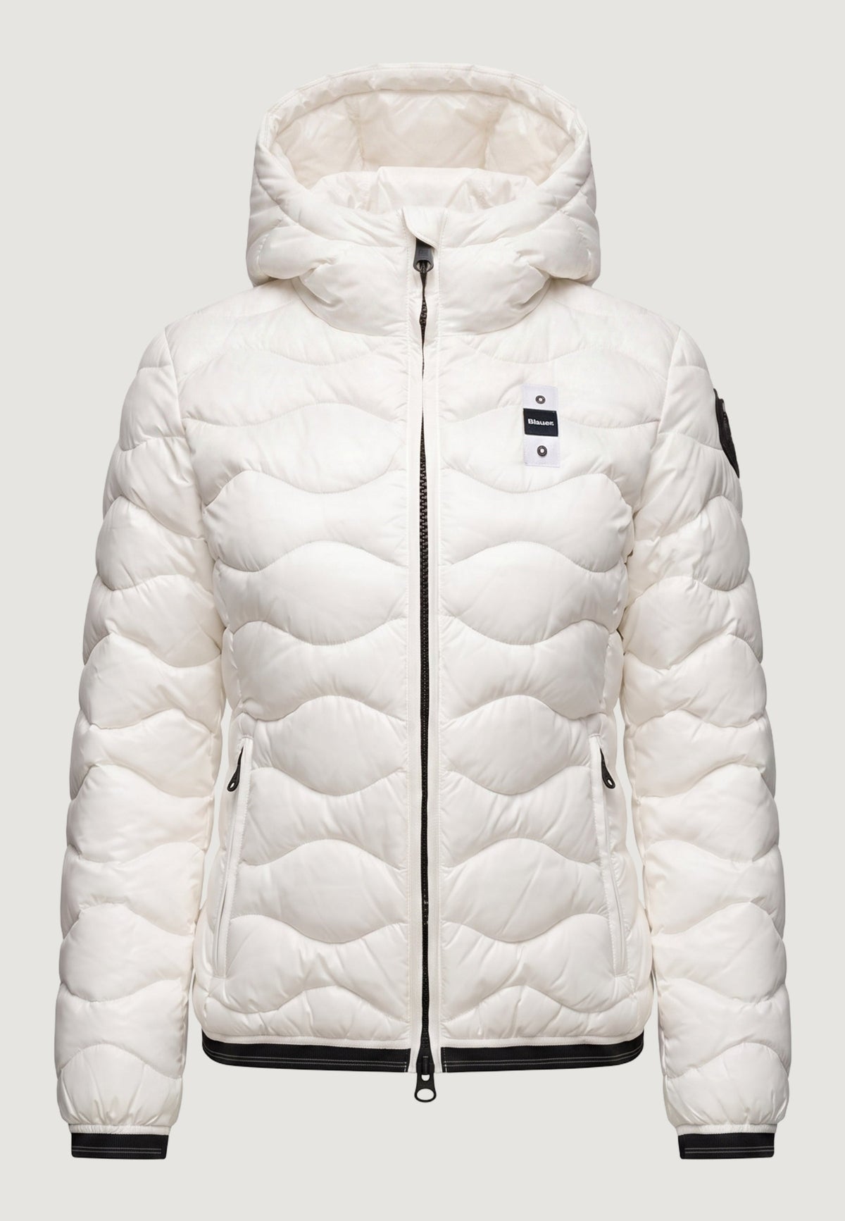 Blauer Aldie Gewatteerde jas met capuchon – Wit