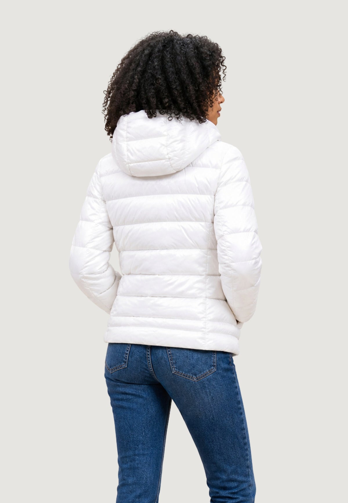 Blauer Caroll Gewatteerde jas met capuchon – Wit