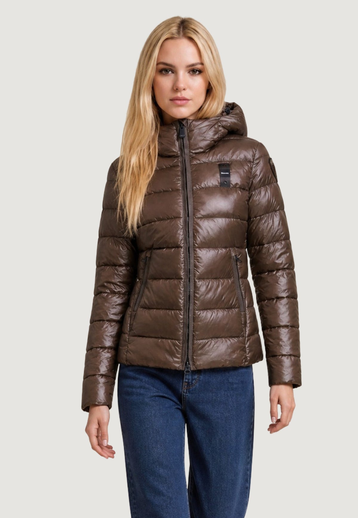Blauer Caroll Gewatteerde jas met capuchon – Bruin