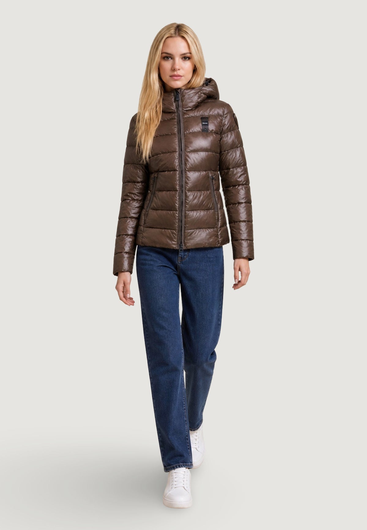 Blauer Caroll Gewatteerde jas met capuchon – Bruin