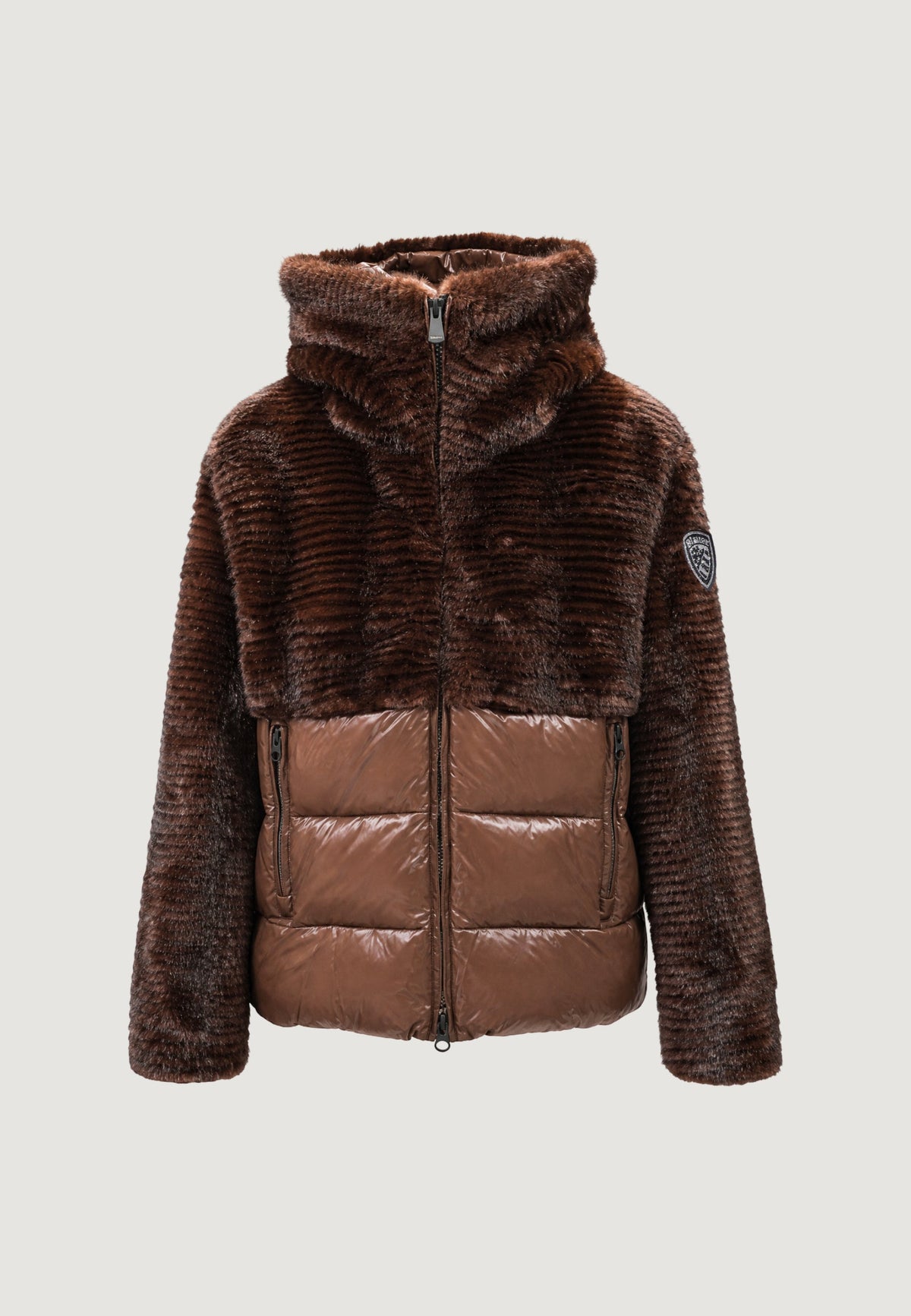 Blauer Fanevil Gewatteerde jas met capuchon – Bruin