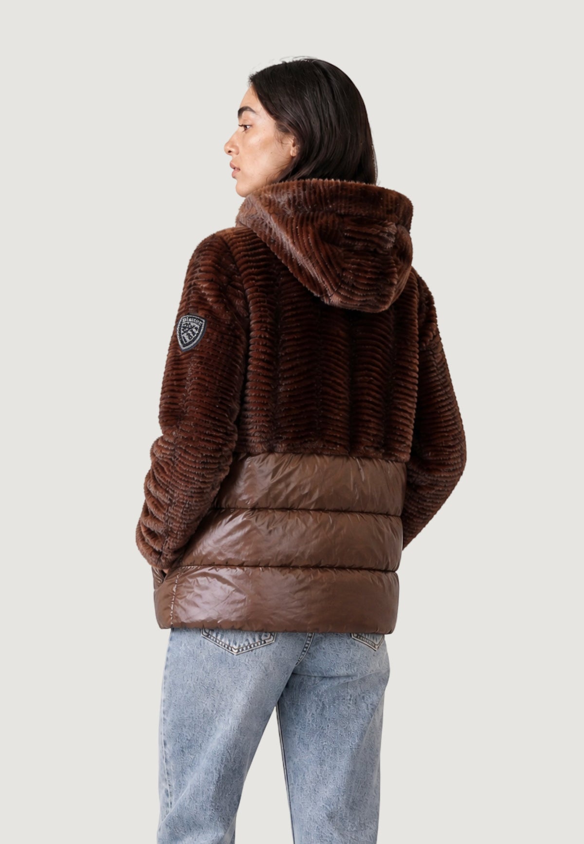 Blauer Fanevil Gewatteerde jas met capuchon – Bruin
