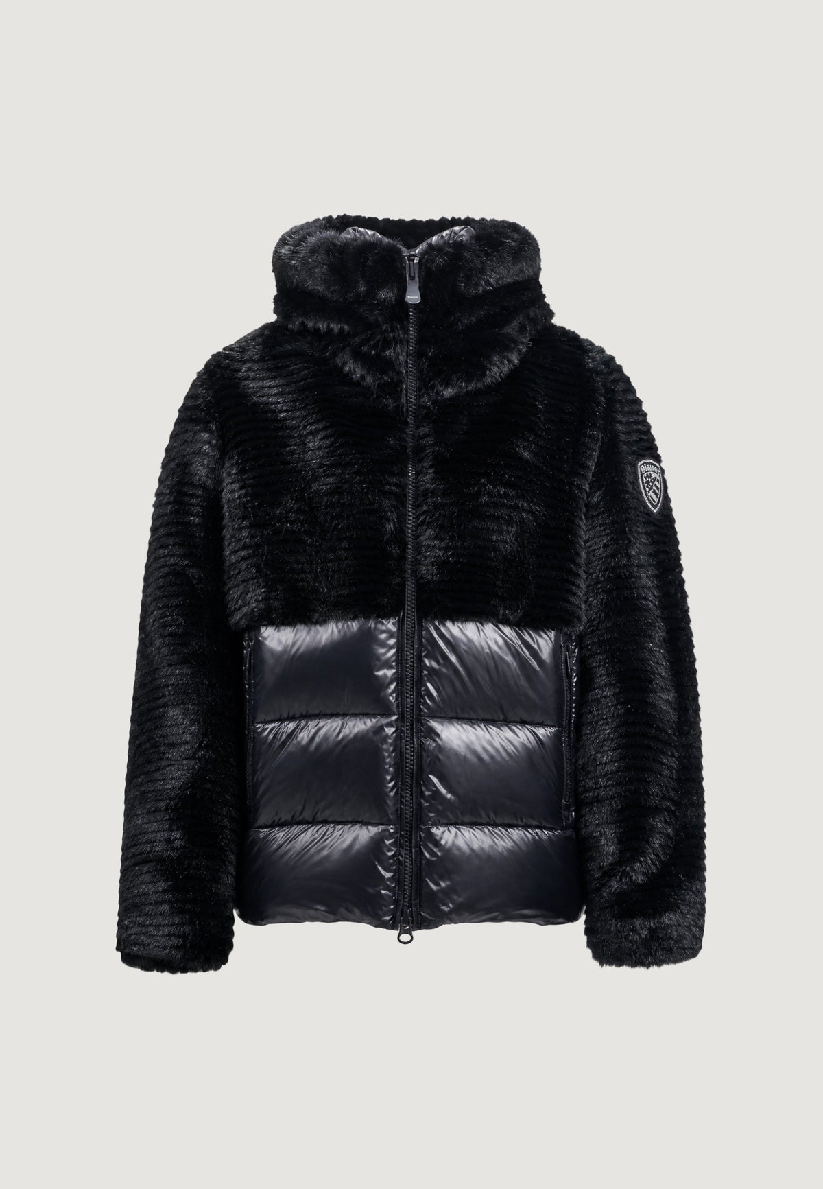 Blauer Fanevil Gewatteerde jas met capuchon – Zwart