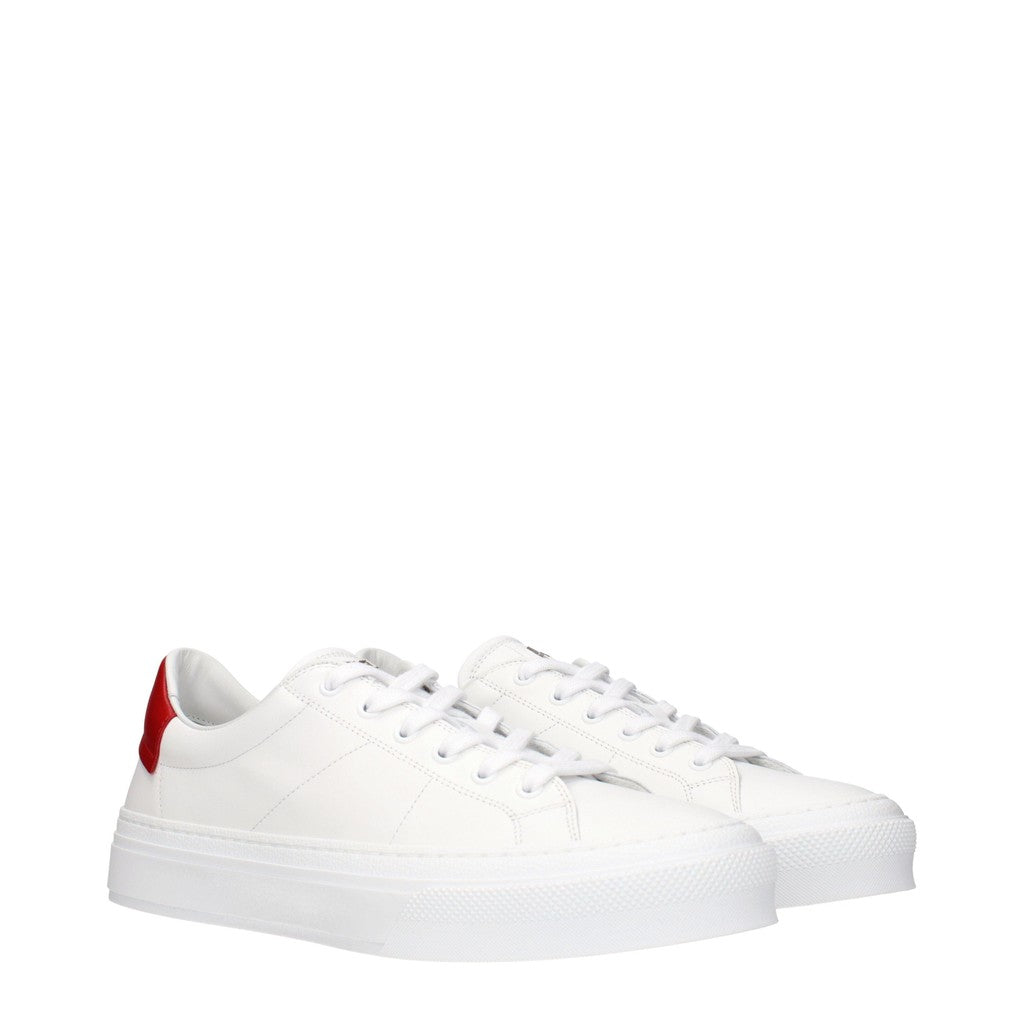 Givenchy City Sport Leren Sneakers – Wit / Donkerrood