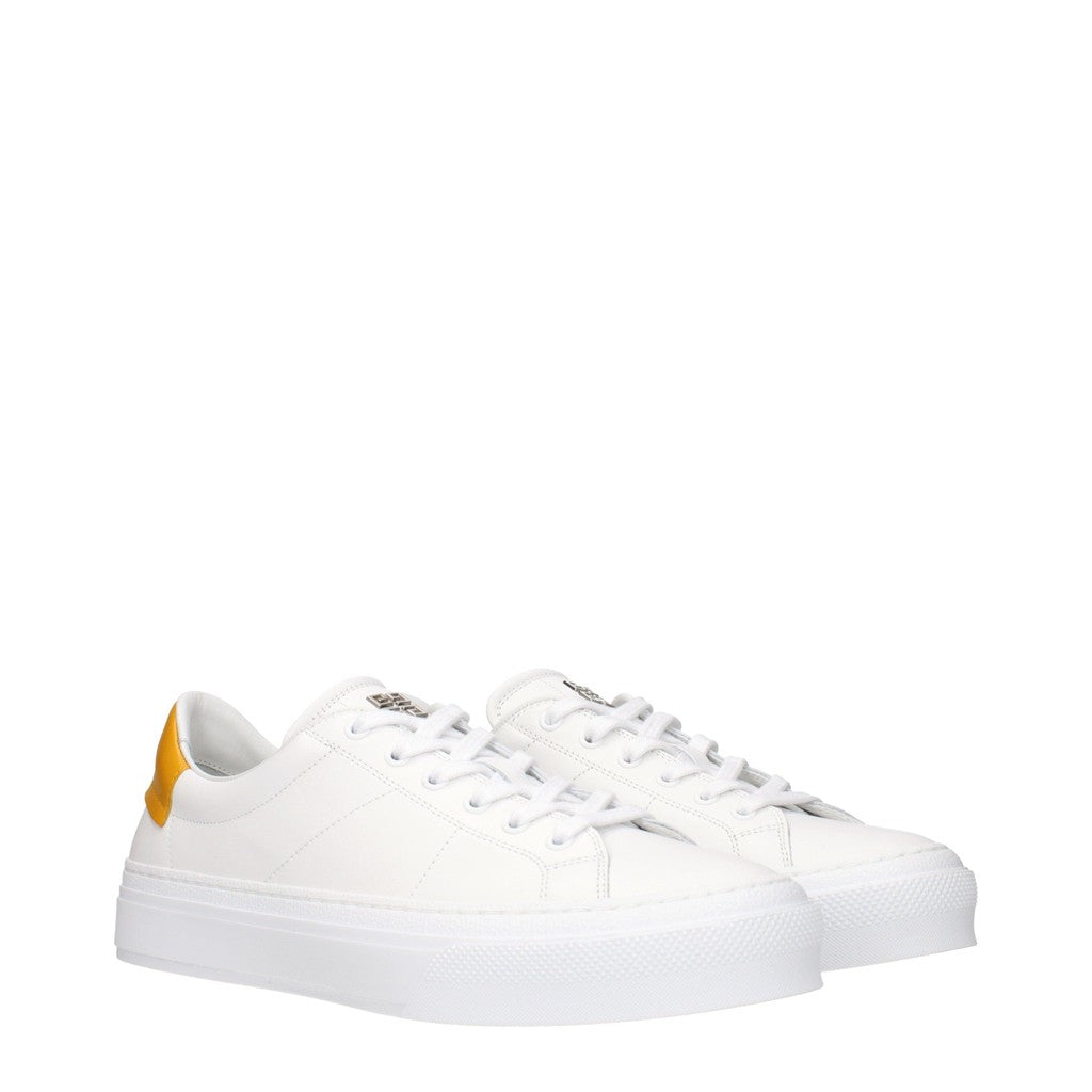 Givenchy City Sport Leren Sneakers – Wit / Geel