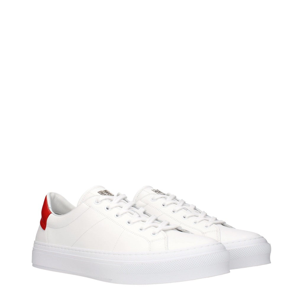Givenchy City Sport Leren Sneakers – Wit / Rood