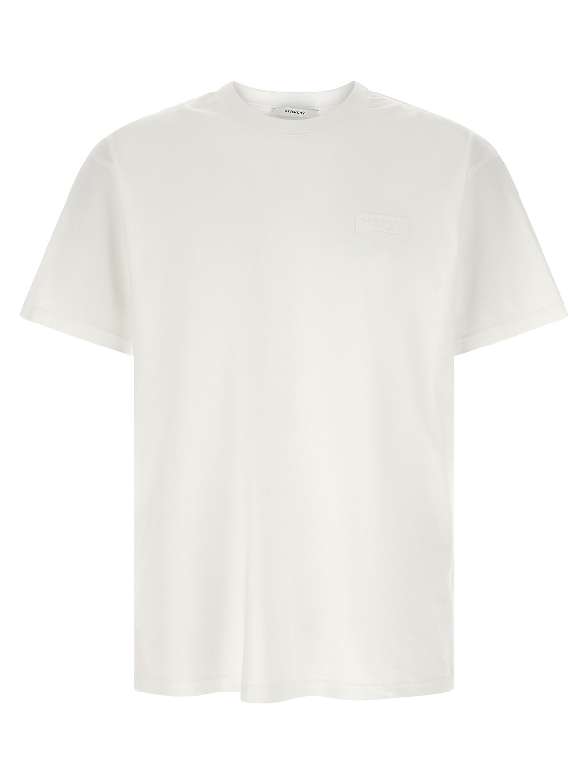 Givenchy T-shirt met tonale grosgrain logopatch – Wit