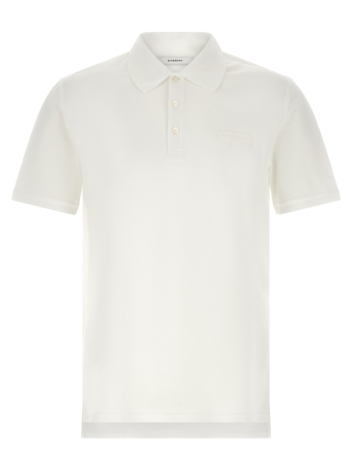 Givenchy Piqué Polo met grosgrain logopatch – Wit