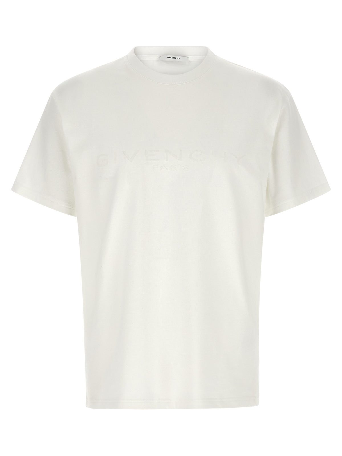 Givenchy T-shirt van katoen en zijde met jacquardlogo – Wit