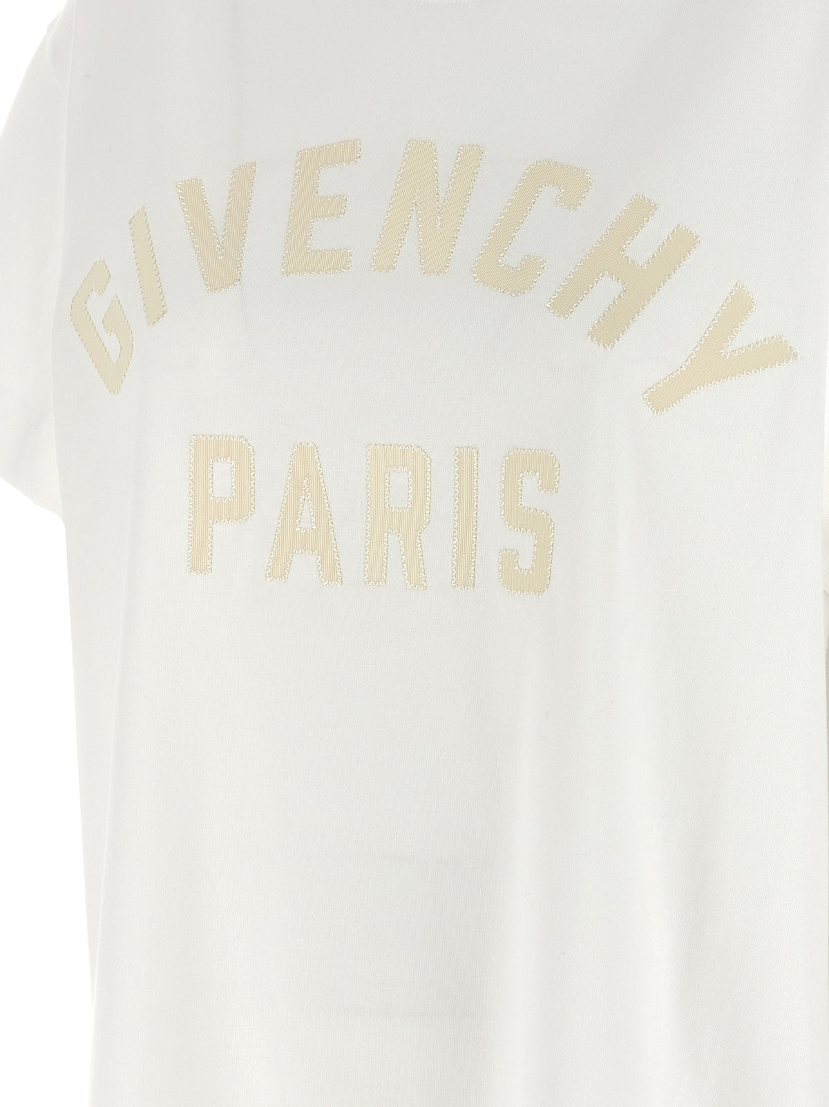 Givenchy T-shirt met grosgrain logopatch Dames – Wit