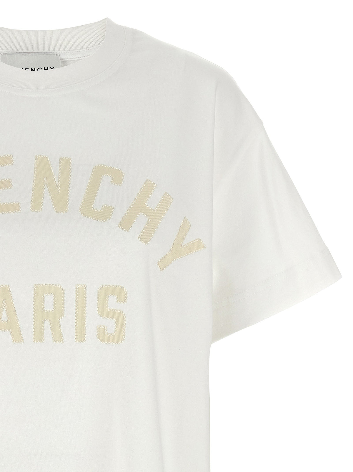 Givenchy T-shirt met grosgrain logopatch Dames – Wit