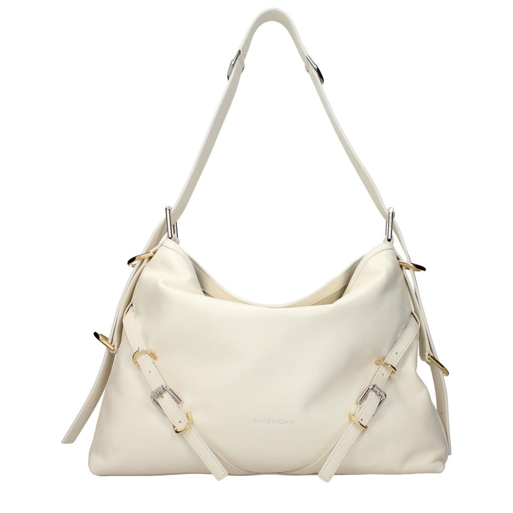 Givenchy Voyou Leren Schoudertas – Ivoor