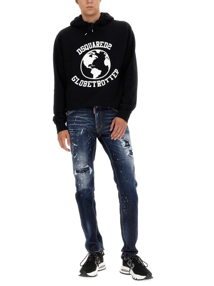 Dsquared2 Globetrotter Hoodie – Zwart