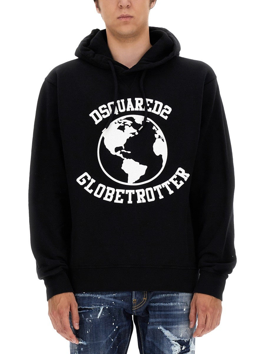 Dsquared2 Globetrotter Hoodie – Zwart