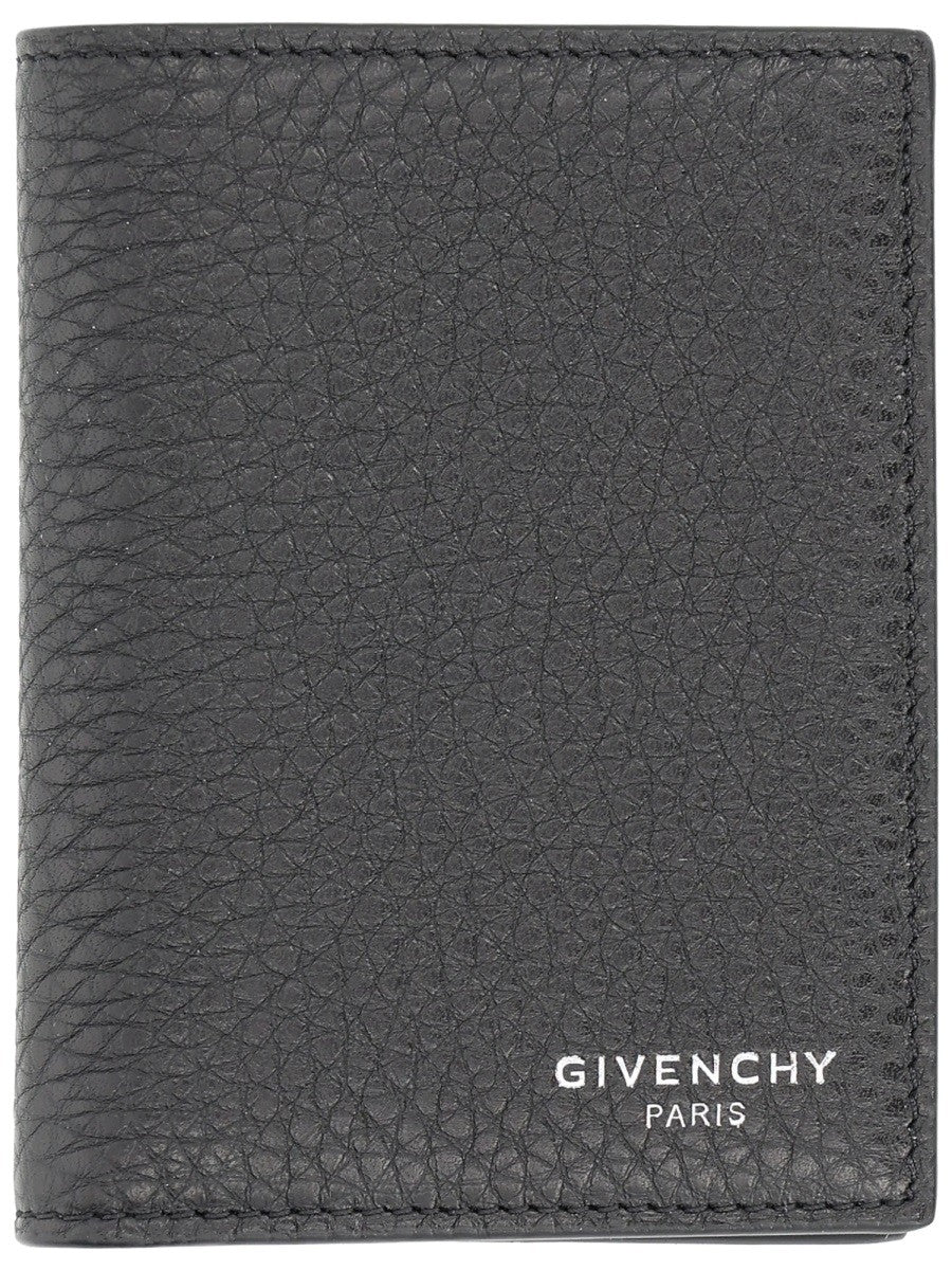 Givenchy Kaarthouder van generfd leer – Zwart