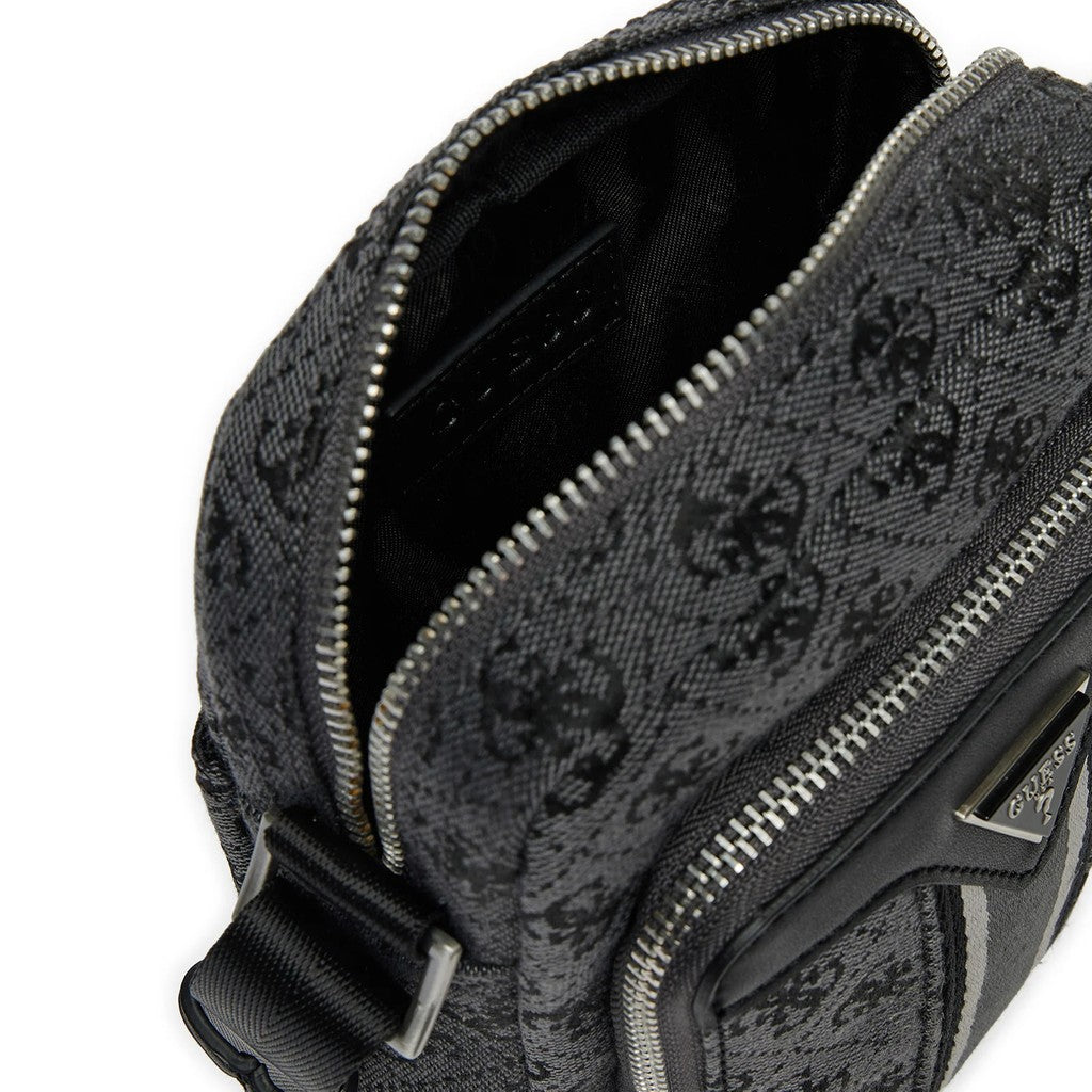 Guess Crossbodytas met logoprint – Grijs / Zwart