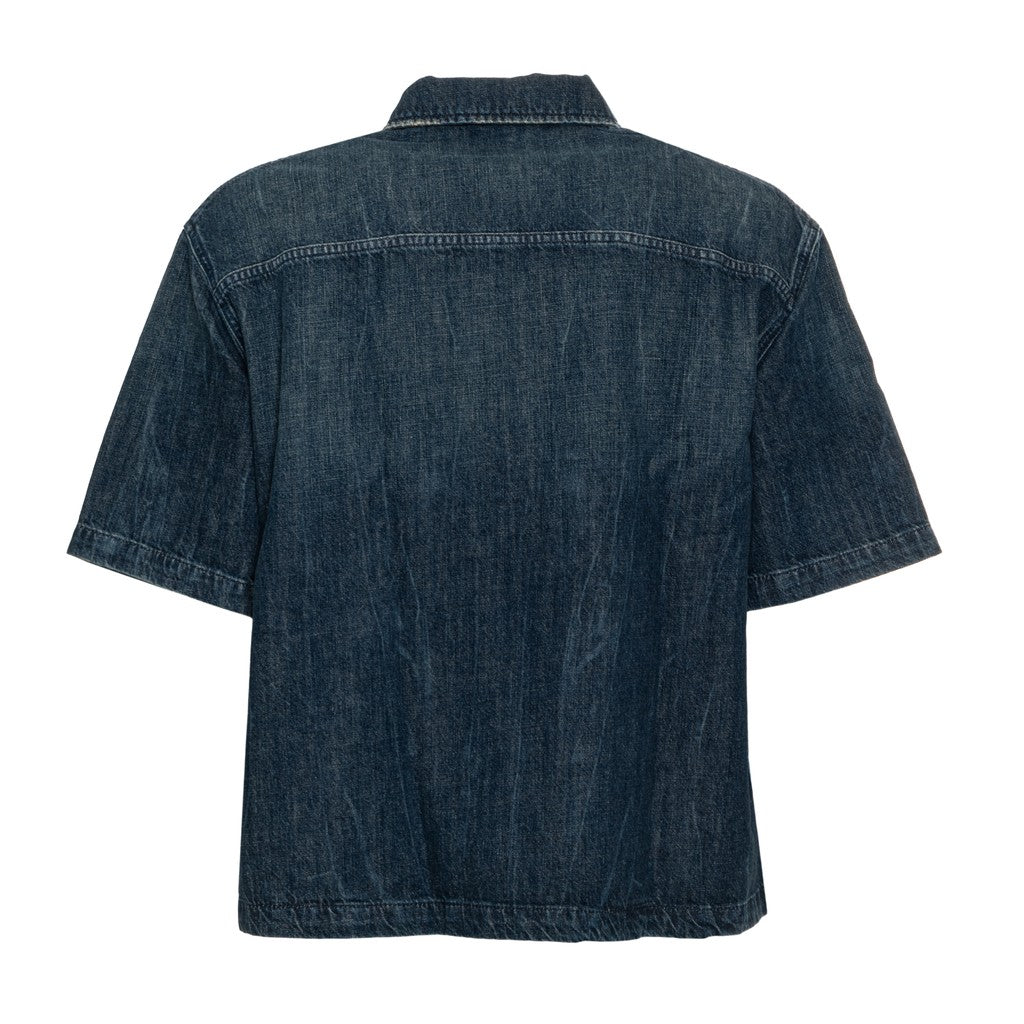 Guess Denim overhemd met rits – Donkerblauw