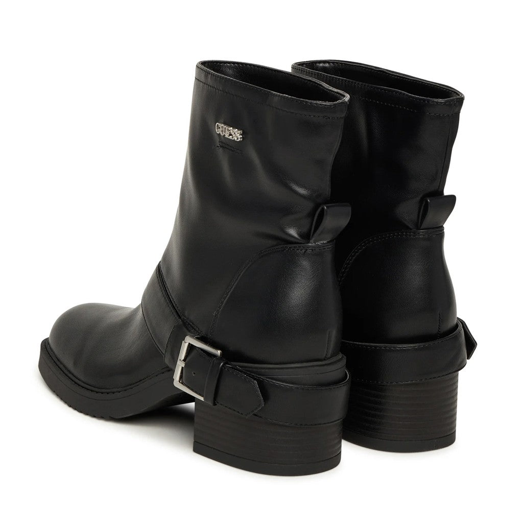Guess Enkellaarzen met logo – Zwart