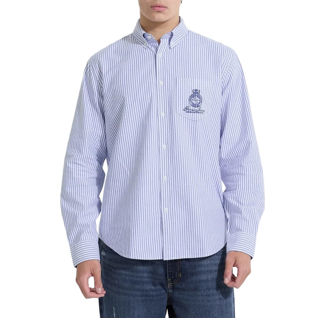 Guess Gestreept overhemd – Blauw