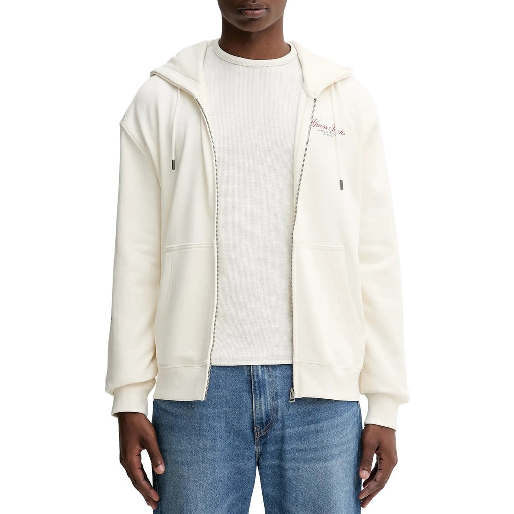 Guess Hoodie met rits – Wit