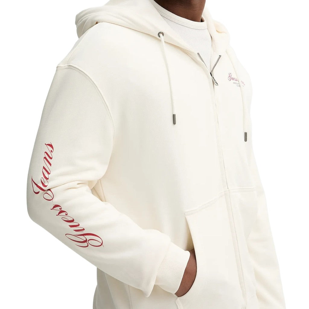 Guess Hoodie met rits – Wit