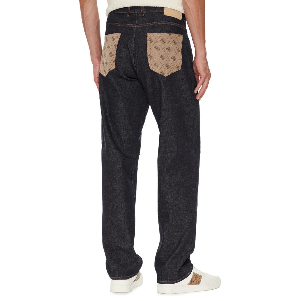 Guess Jeans met logoborduring – Zwart