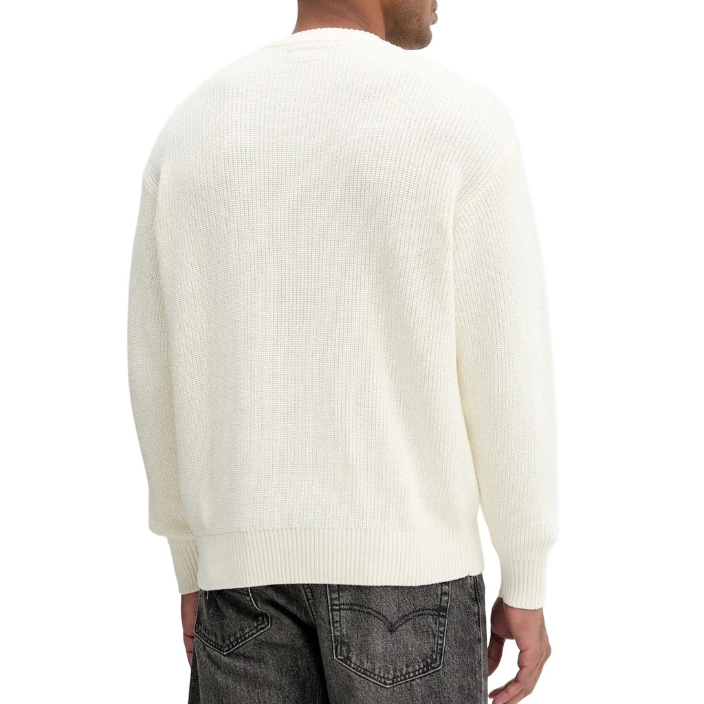 Guess Katoenen trui met ronde hals – Wit