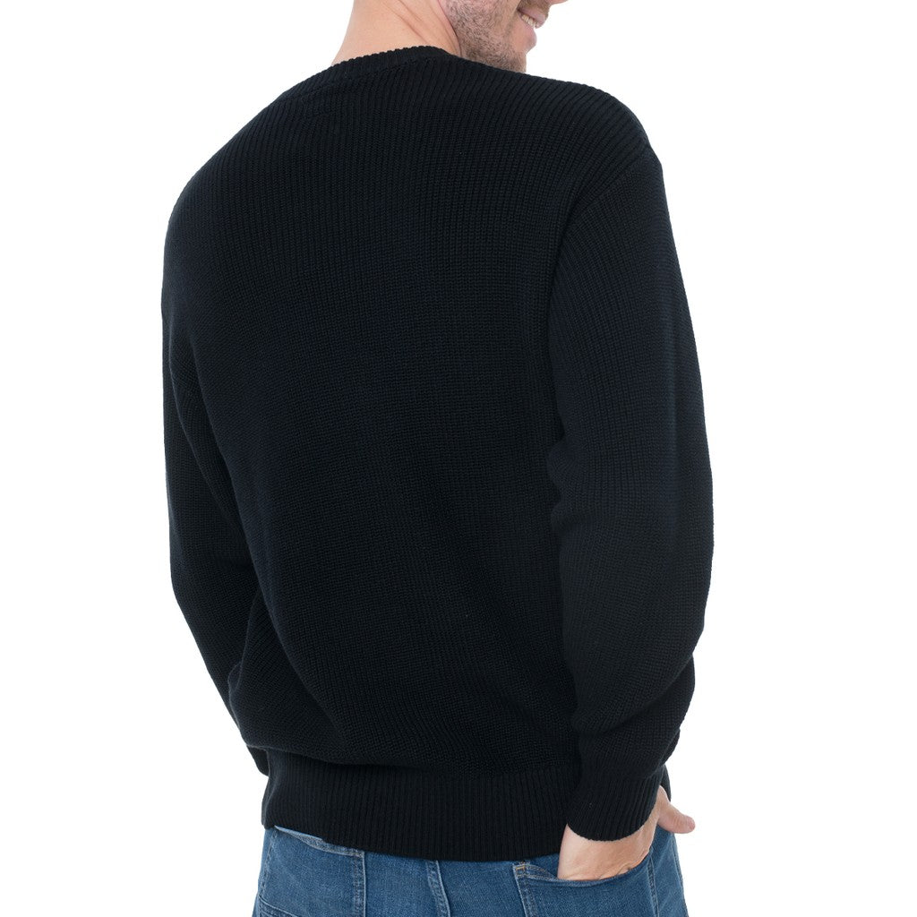 Guess Katoenen trui met ronde hals – Zwart