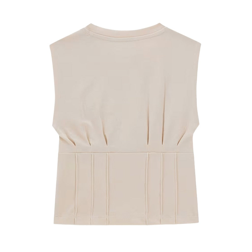 Guess Kids Top met logoborduring – Crème