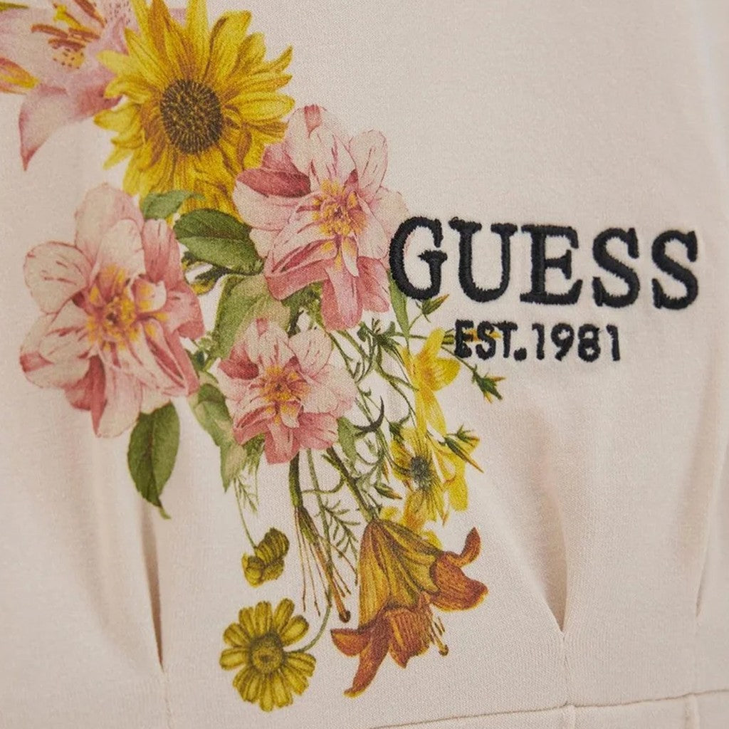 Guess Kids Top met logoborduring – Crème