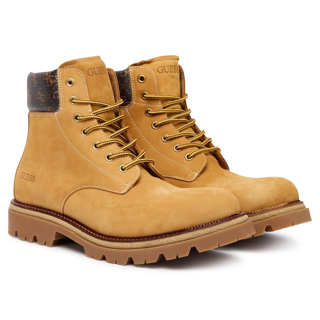 Guess Leren veterboots – Camel