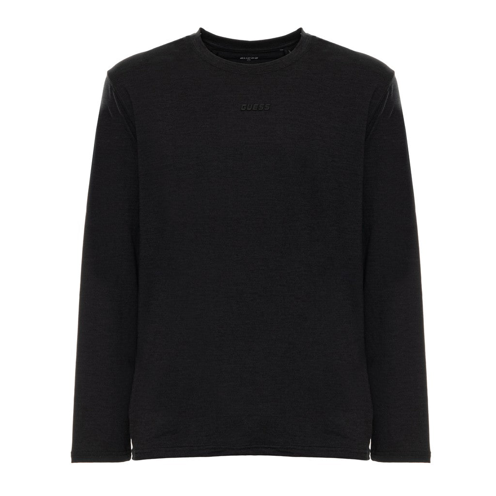 Guess Longsleeve met logo – Zwart