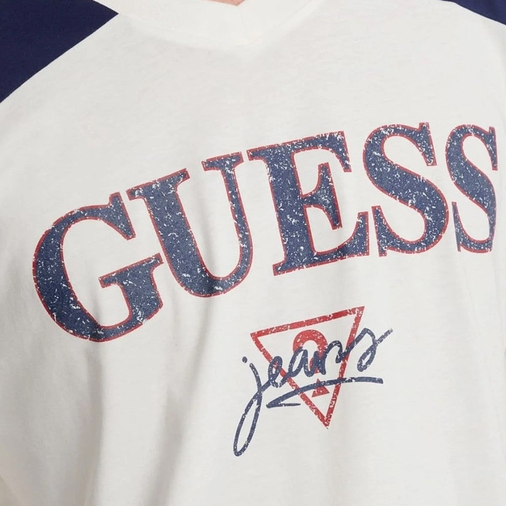 Guess Longsleeve met logoprint – Wit