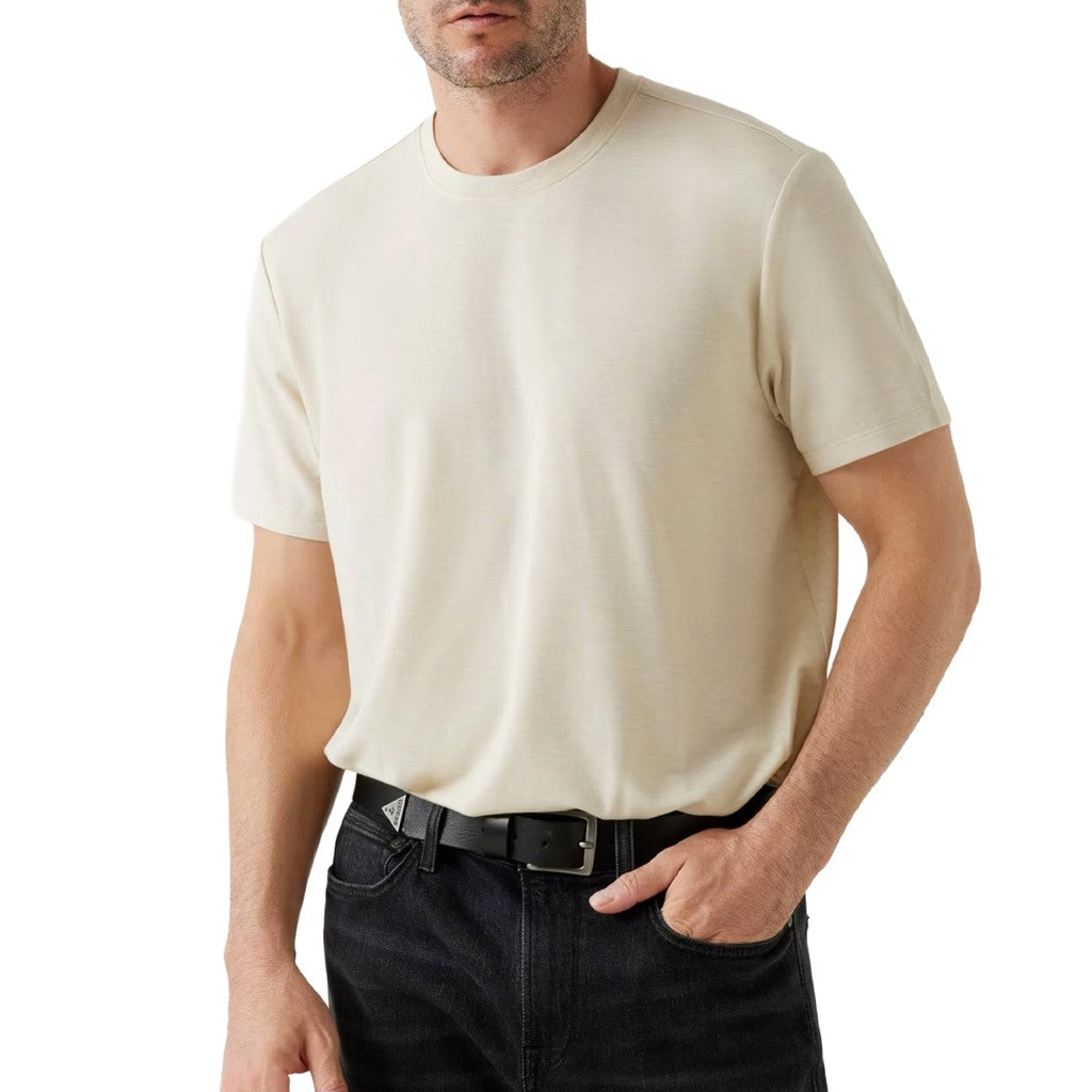 Guess Regular fit T-shirt met logo – Ecru