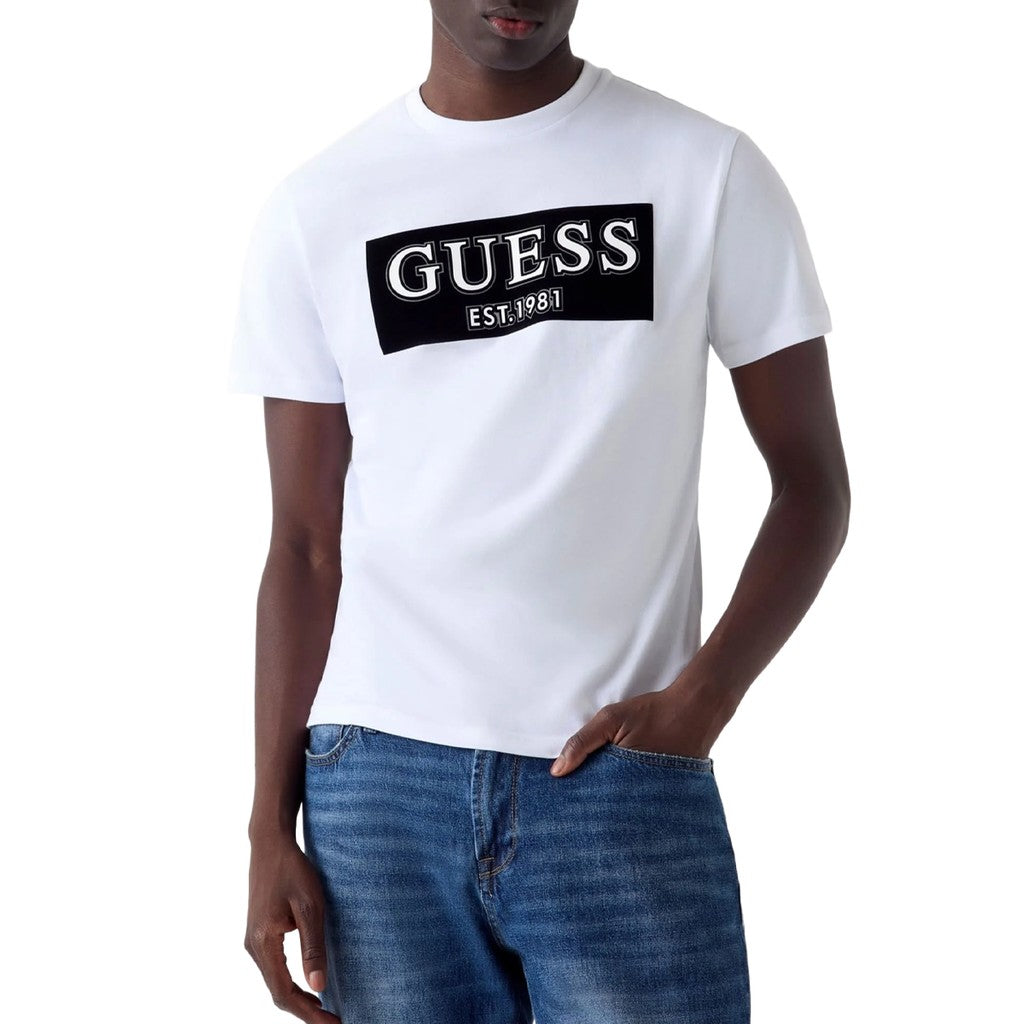 Guess Regular fit T-shirt met logo – Wit