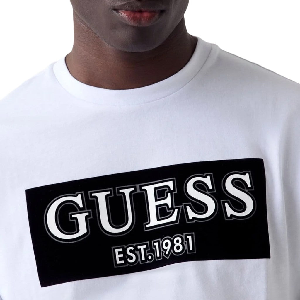 Guess Regular fit T-shirt met logo – Wit