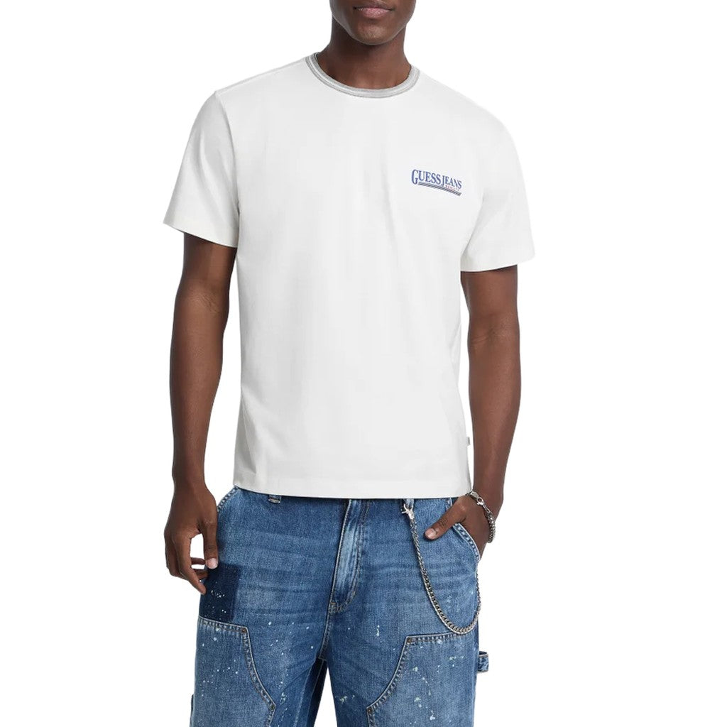 Guess Regular fit T-shirt met logoprint – Wit