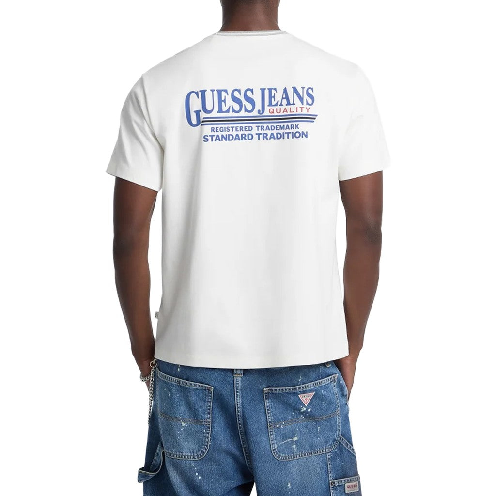 Guess Regular fit T-shirt met logoprint – Wit