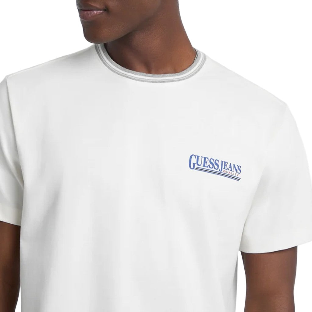 Guess Regular fit T-shirt met logoprint – Wit