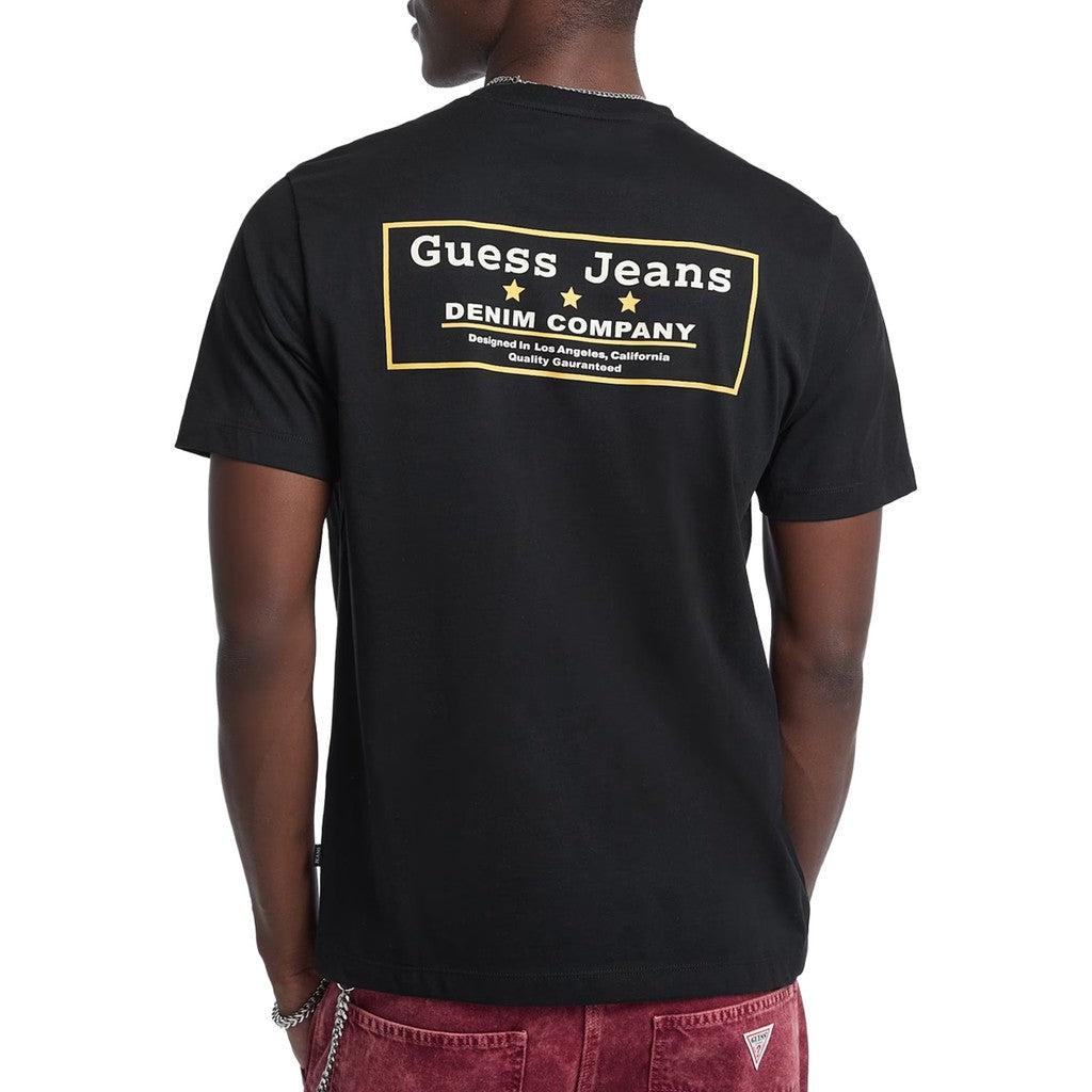 Guess Regular fit T-shirt met logoprint – Zwart