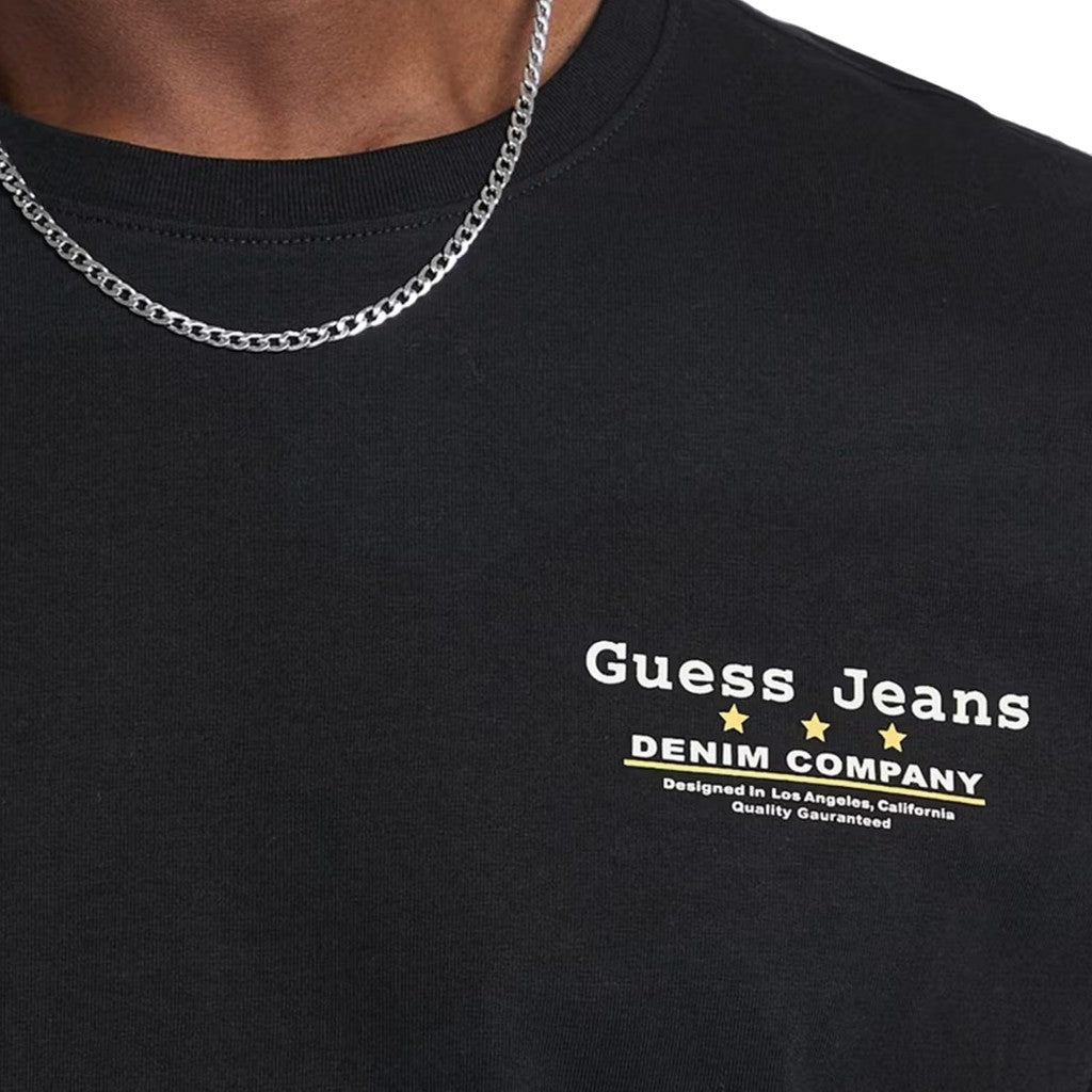 Guess Regular fit T-shirt met logoprint – Zwart