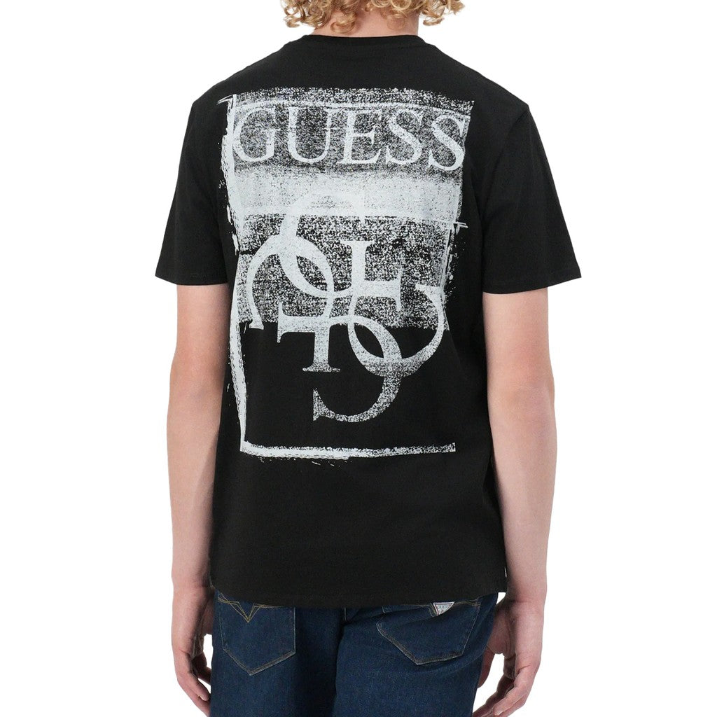 Guess Regular fit T-shirt met logoprint – Zwart