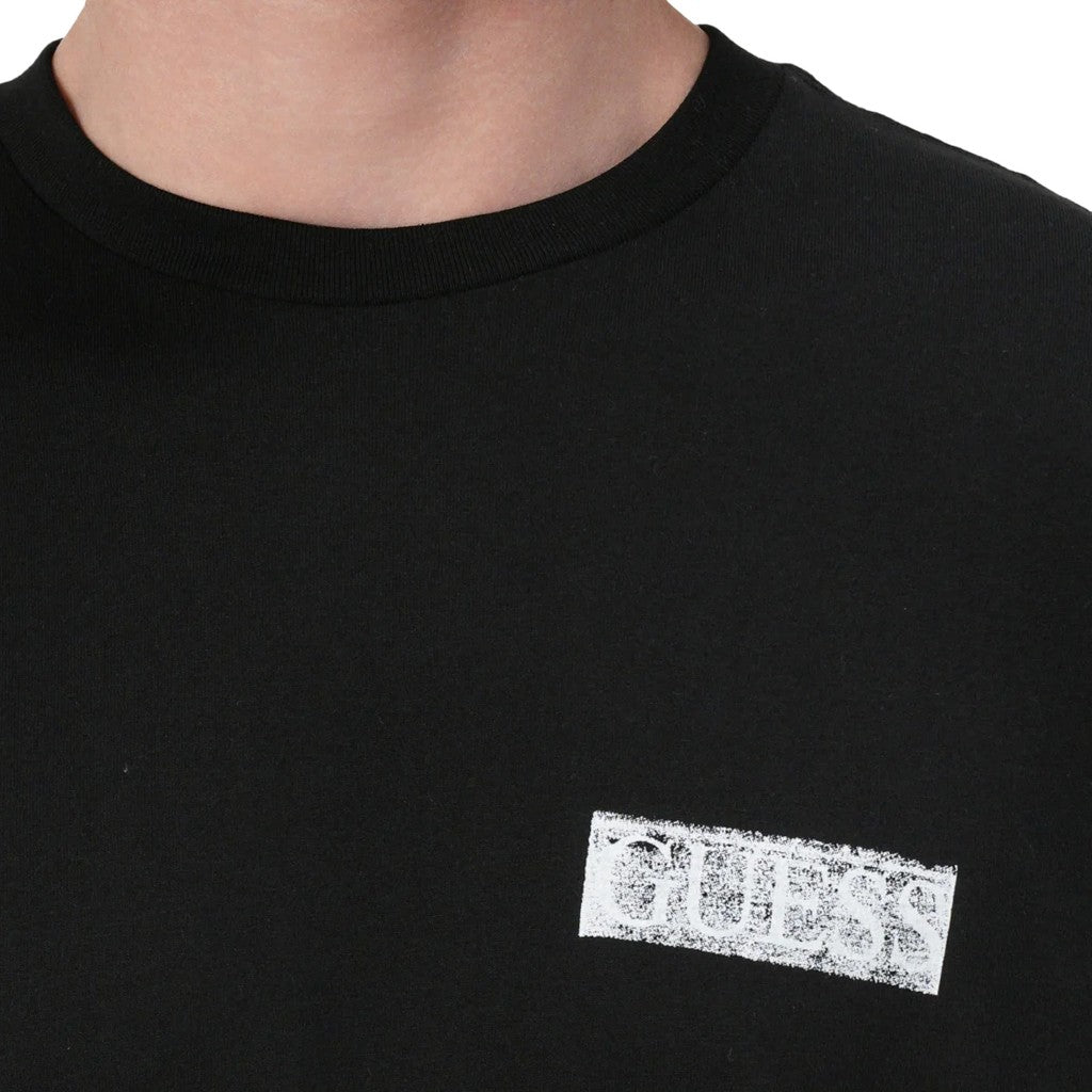 Guess Regular fit T-shirt met logoprint – Zwart