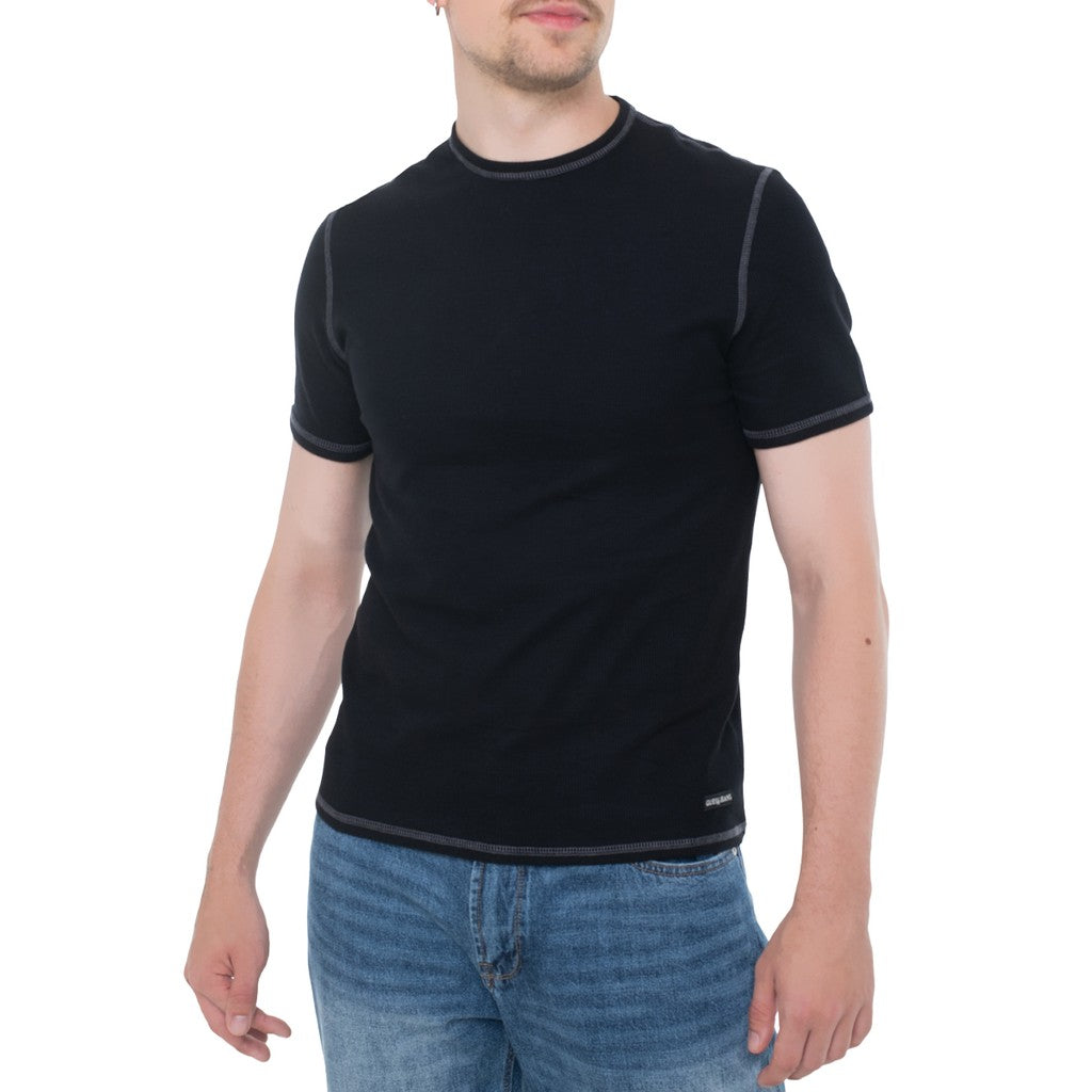 Guess Slim fit T-shirt met logo – Zwart