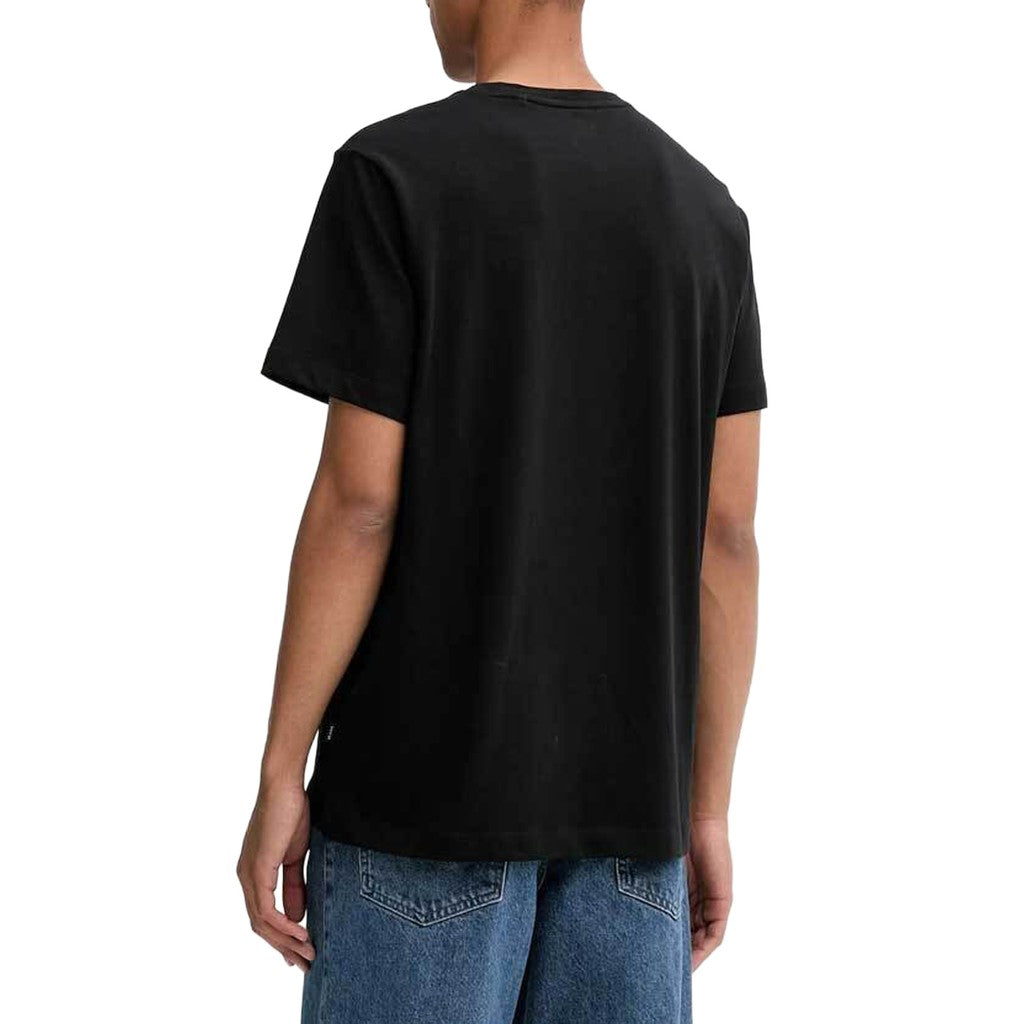 Guess Slim fit T-shirt met logoborduring – Zwart